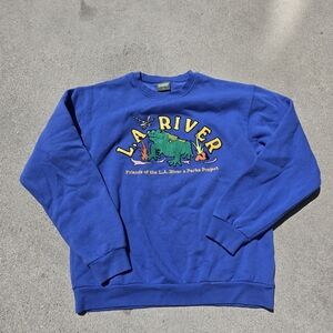 Parks Project L.A. River Graphic Crewneck - Blue